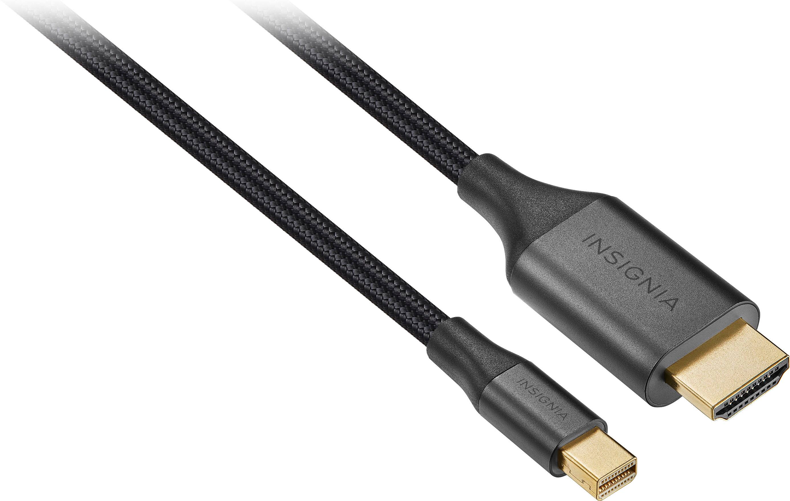 Angle. Insignia™ - 6' Mini DisplayPort to HDMI Cable - Black.