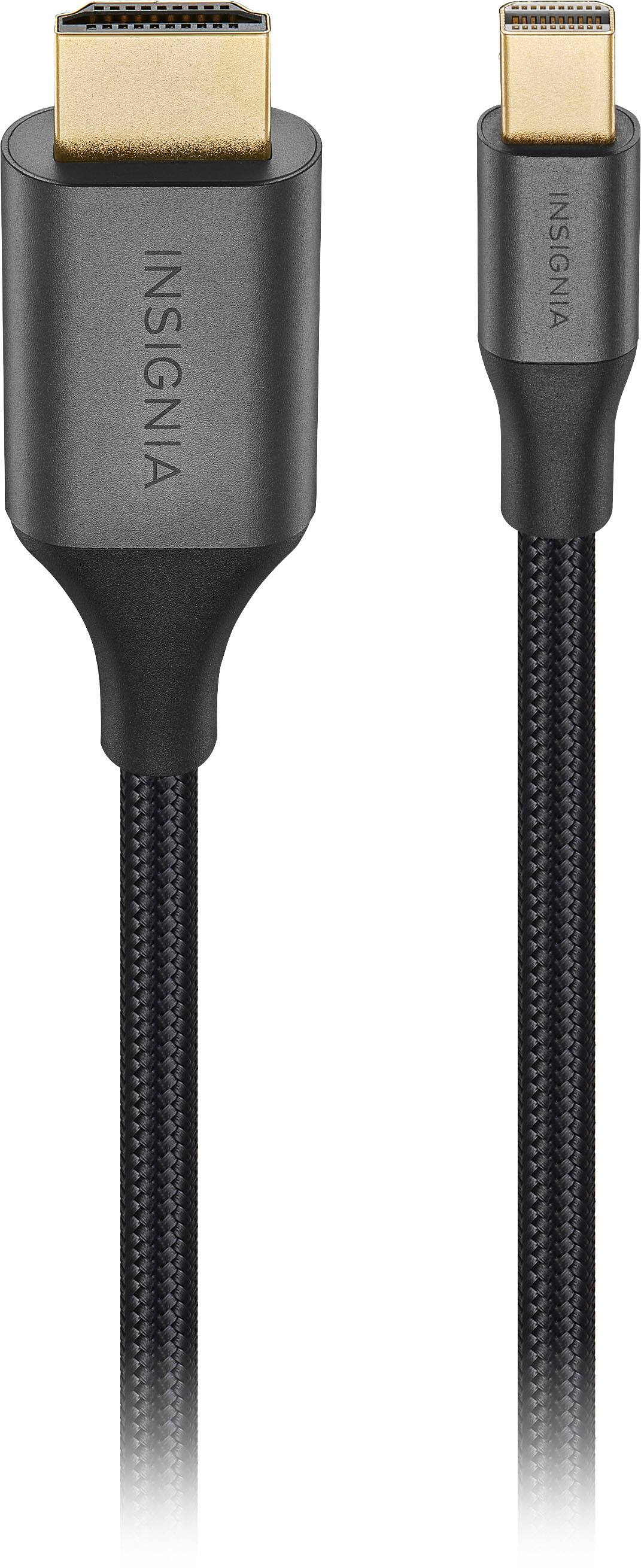 Left. Insignia™ - 6' Mini DisplayPort to HDMI Cable - Black.