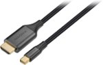 Insignia™ - 6' Mini DisplayPort to HDMI Cable - Black