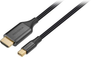 Insignia™ - 6' Mini DisplayPort to HDMI Cable - Black - Front_Zoom