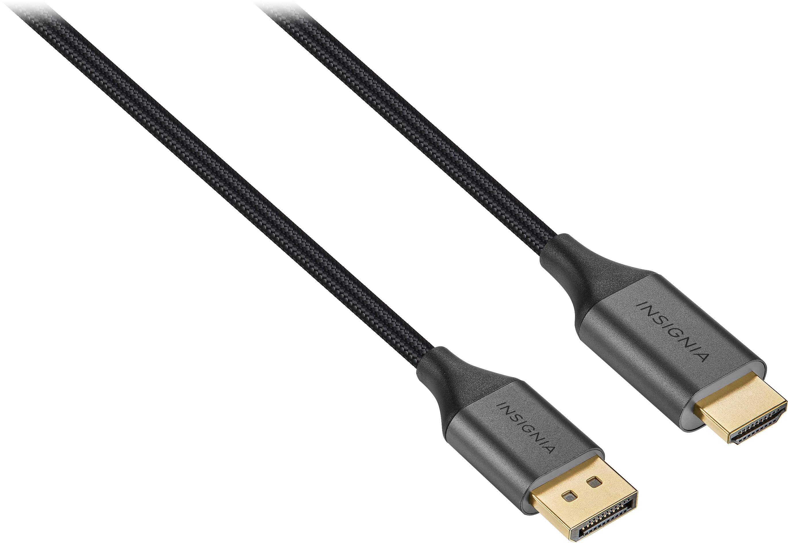 Angle. Insignia™ - 6' DisplayPort to HDMI Cable - Black.