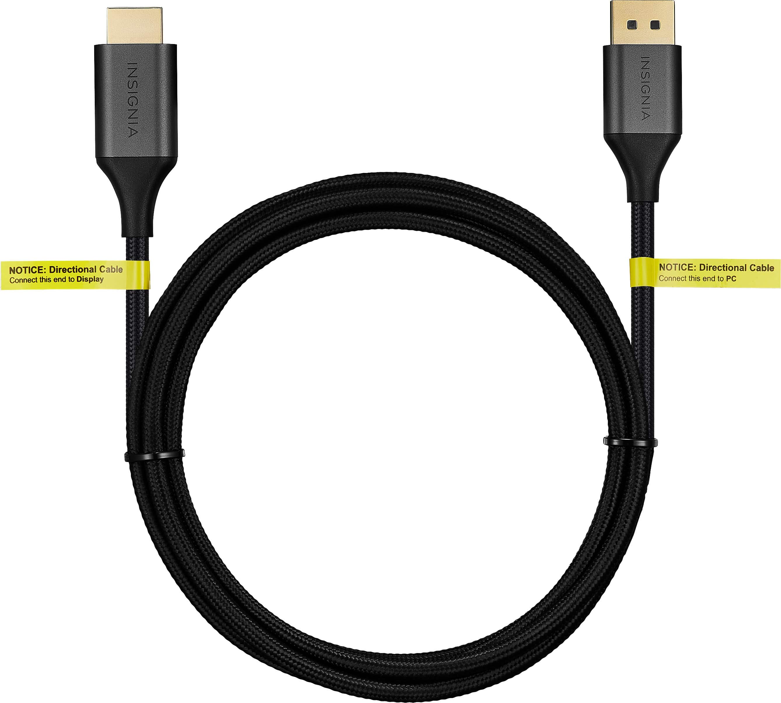 Alt View 11. Insignia™ - 6' DisplayPort to HDMI Cable - Black.