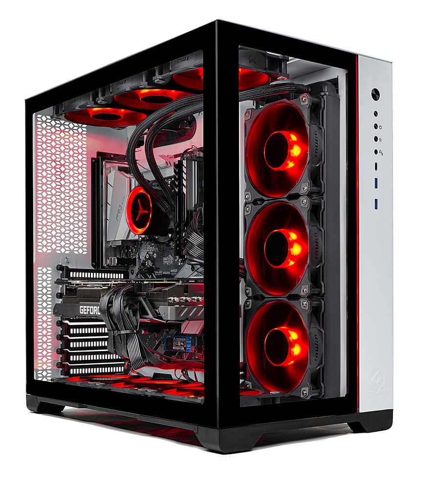 Alt View 2. Skytech Gaming - PRISM II Gaming Desktop - Intel Core i7-11700K - 32GB Memory - NVIDIA GeForce RTX 3080 - 1TB Gen4 SSD - 360mm AIO - White.