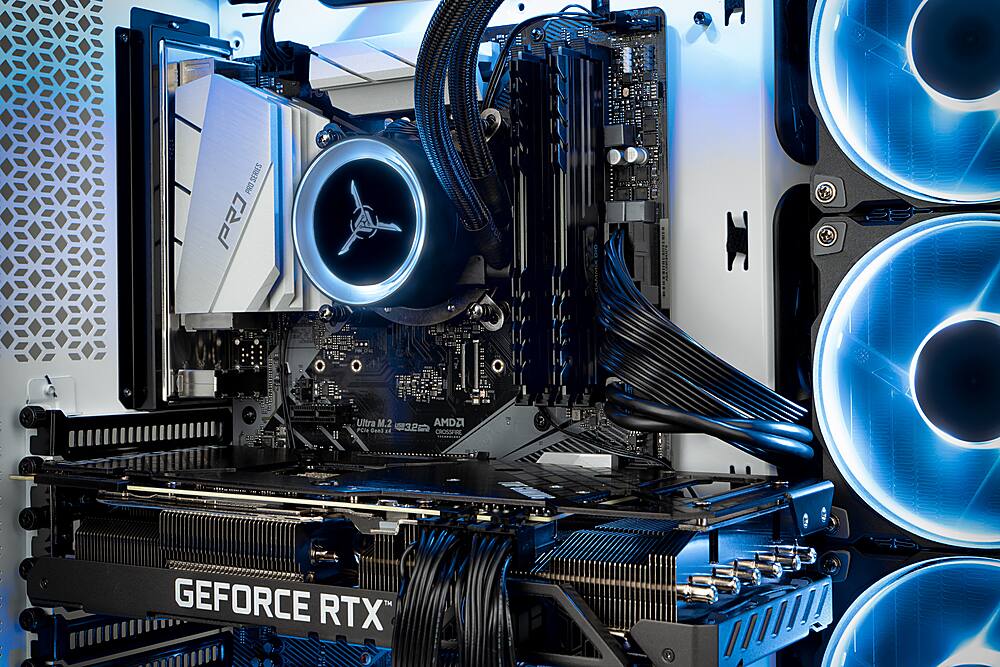 Alt View 6. Skytech Gaming - PRISM II Gaming Desktop - Intel Core i7-11700K - 32GB Memory - NVIDIA GeForce RTX 3080 - 1TB Gen4 SSD - 360mm AIO - White.