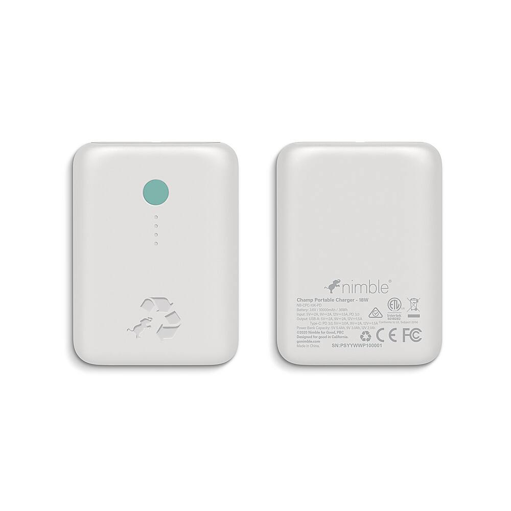 Alt View 14. Nimble - Eco-Friendly CHAMP Lite Portable Charger (5K mAh, 15W) - Stone.