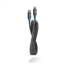 Alt View 11. Nimble - Eco-Friendly PowerKnit USB-C to Lightning Cable, 1 Meter - Space Gray.