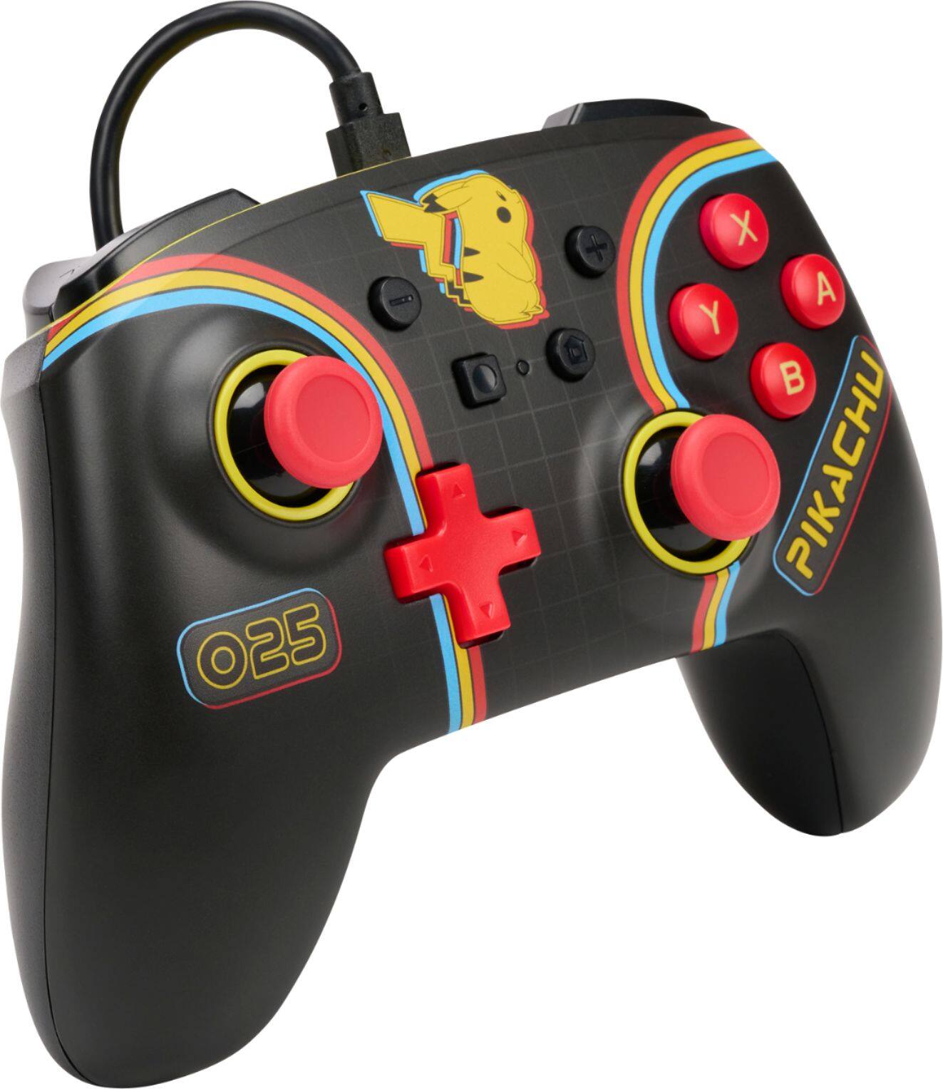Angle. PowerA - Enhanced Wired Controller for Nintendo Switch - Pokemon: Pikachu Arcade.