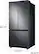 Alt View 11. Samsung - 22 cu. ft. Smart 3-Door French Door Refrigerator - Black Stainless Steel.