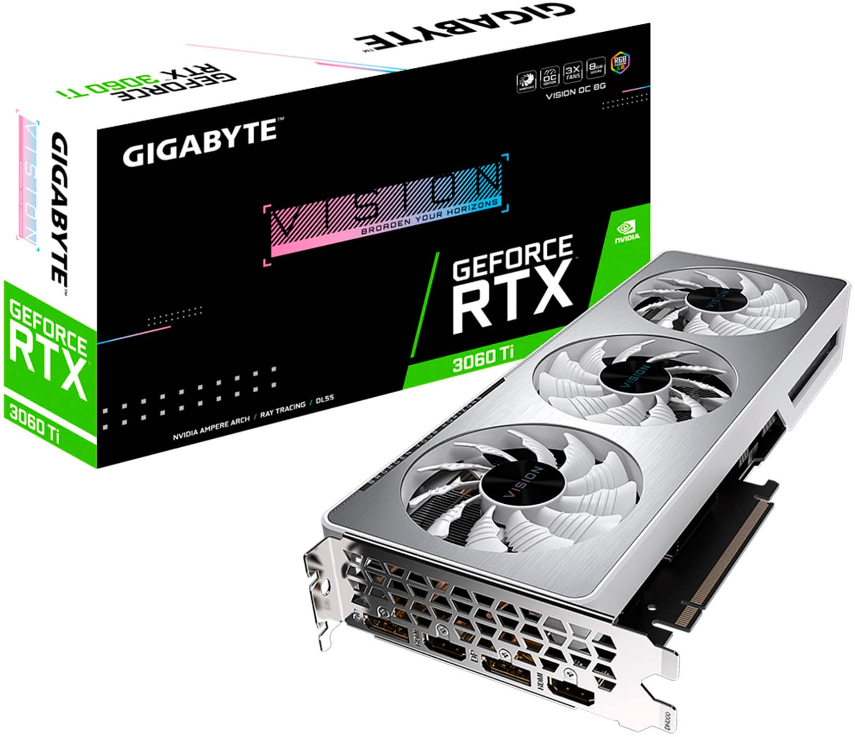 GIGABYTE NVIDIA GeForce RTX 3060 Ti VISION OC 8GB (rev2.0) GDDR6