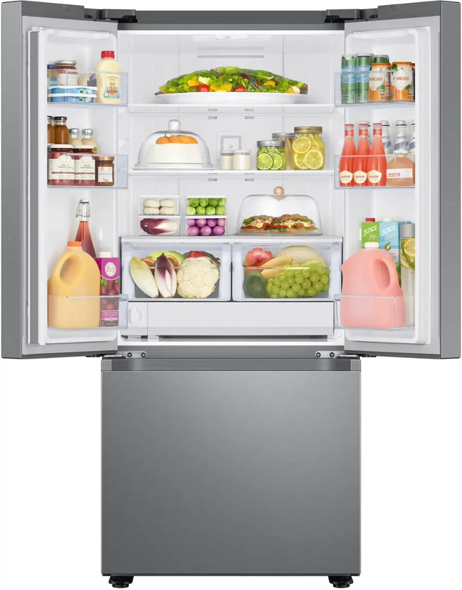 Alt View 14. Samsung - 22 cu. ft. 3-Door French Door Smart Refrigerator with All-Around Cooling - Stainless Steel.