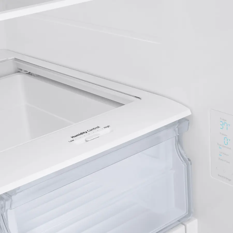 Alt View 21. Samsung - 22 cu. ft. 3-Door French Door Smart Refrigerator with All-Around Cooling - Stainless Steel.