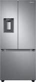 Samsung - 30 in. Wide 22 cu. ft. 3-Door French Door Smart Refrigerator with External Water Dispenser - Stainless Steel