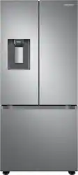 Samsung - 22 cu. ft. 3-Door French Door Smart Refrigerator with External Water Dispenser - Stainless Steel - Front_Zoom