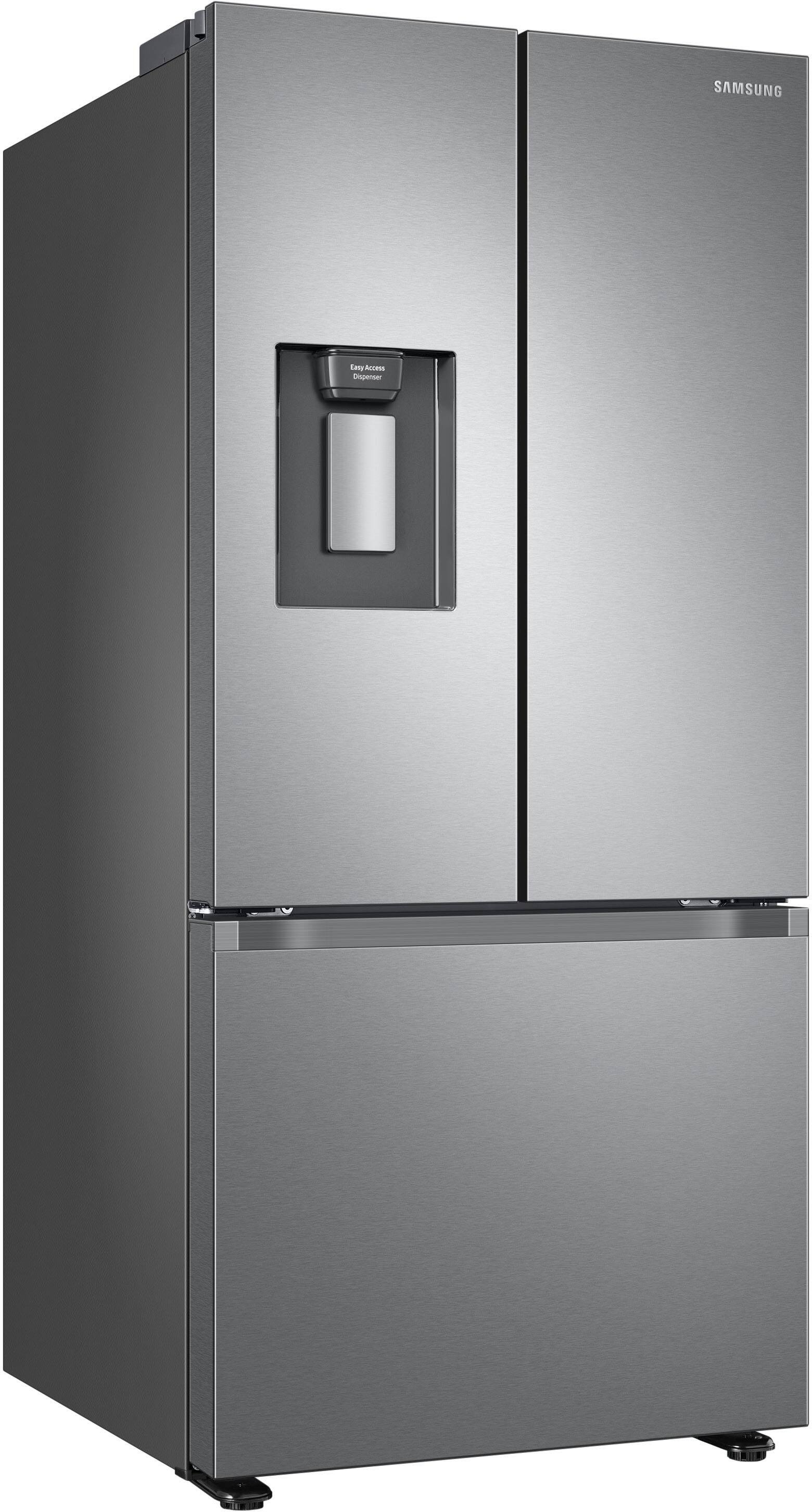 Alt View 12. Samsung - 22 cu. ft. 3-Door French Door Smart Refrigerator with External Water Dispenser - Stainless Steel.