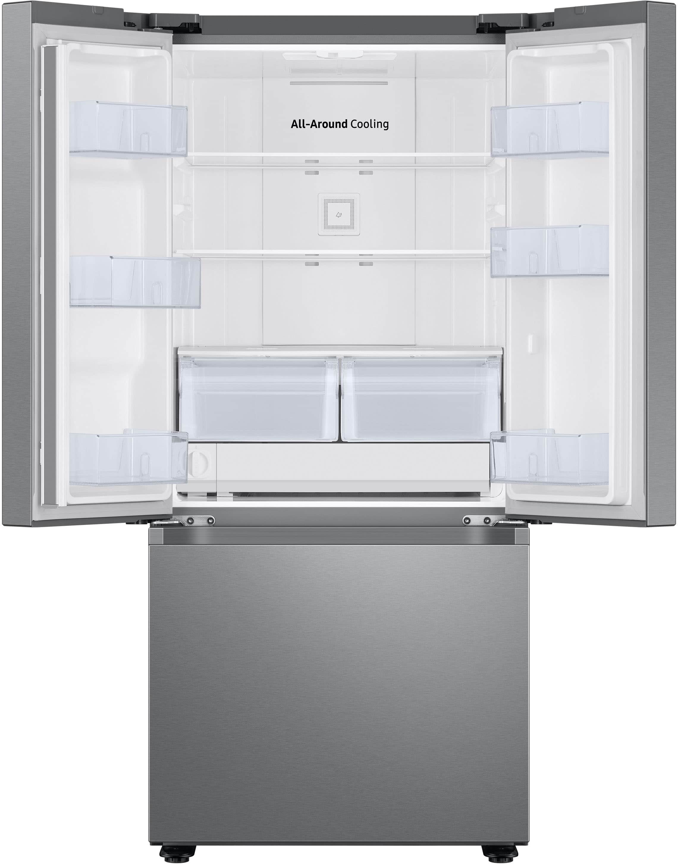 Alt View 13. Samsung - 22 cu. ft. 3-Door French Door Smart Refrigerator with External Water Dispenser - Stainless Steel.