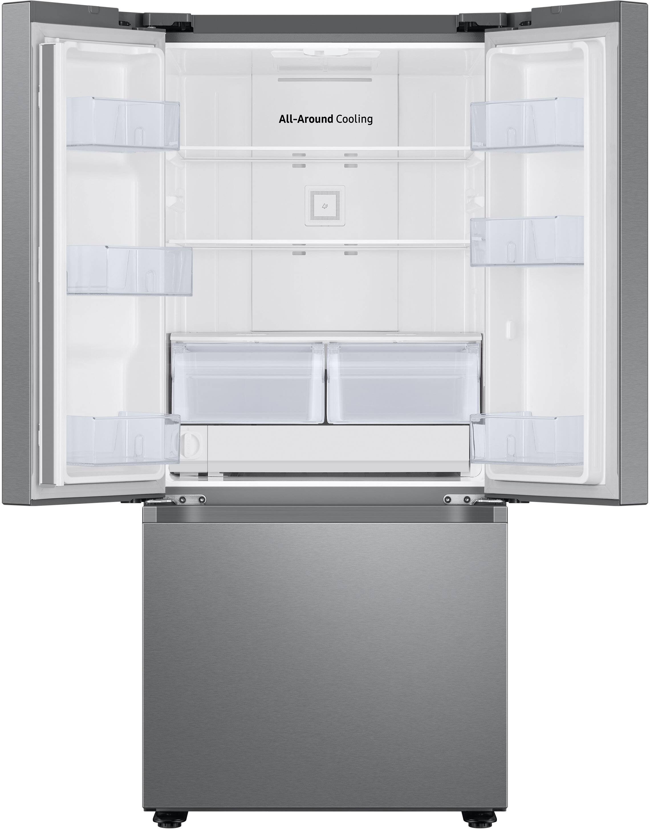 Alt View 13. Samsung - 22 cu. ft. 3-Door French Door Smart Refrigerator with External Water Dispenser - Stainless Steel.