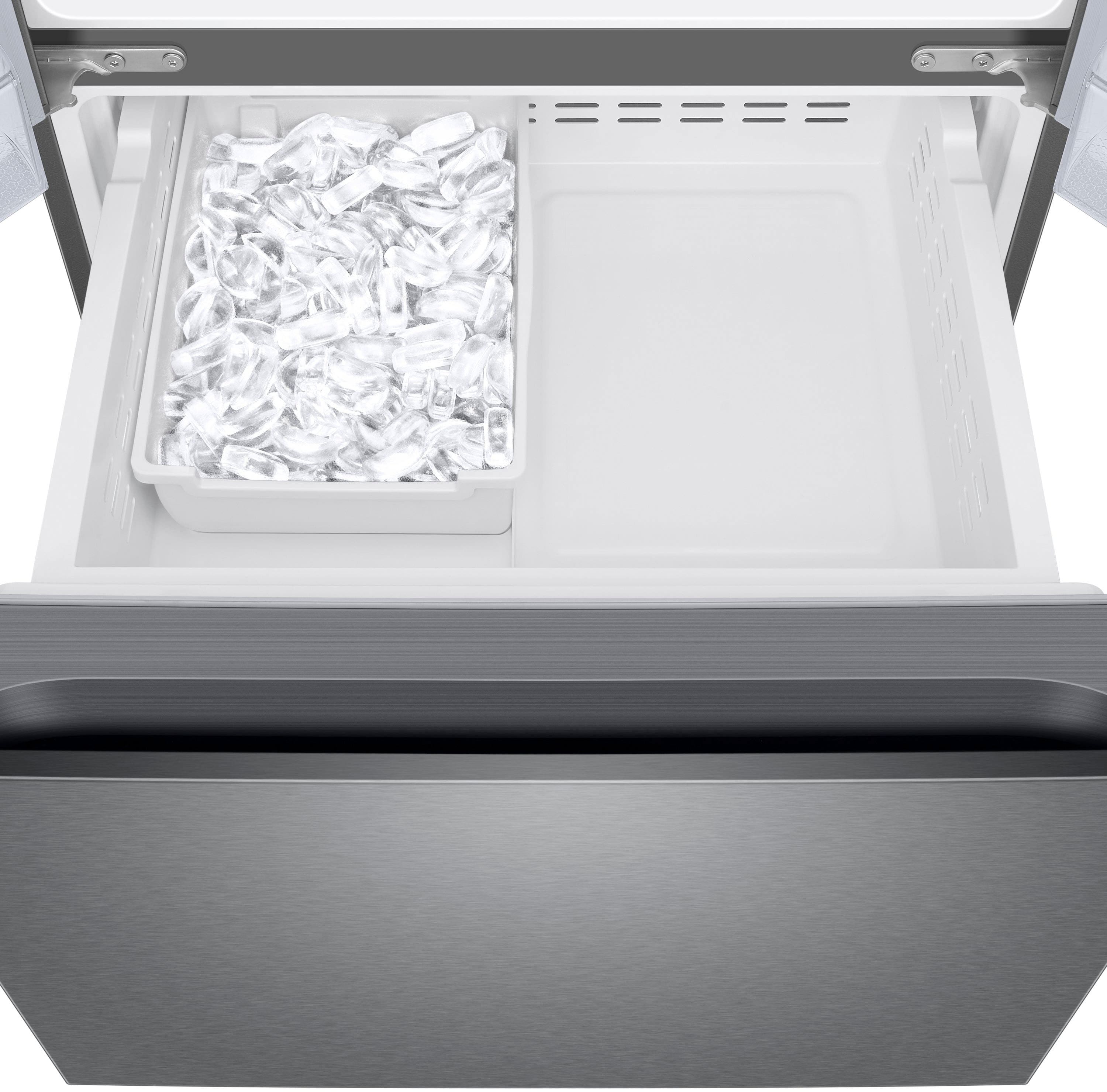 Alt View 16. Samsung - 22 cu. ft. 3-Door French Door Smart Refrigerator with External Water Dispenser - Stainless Steel.