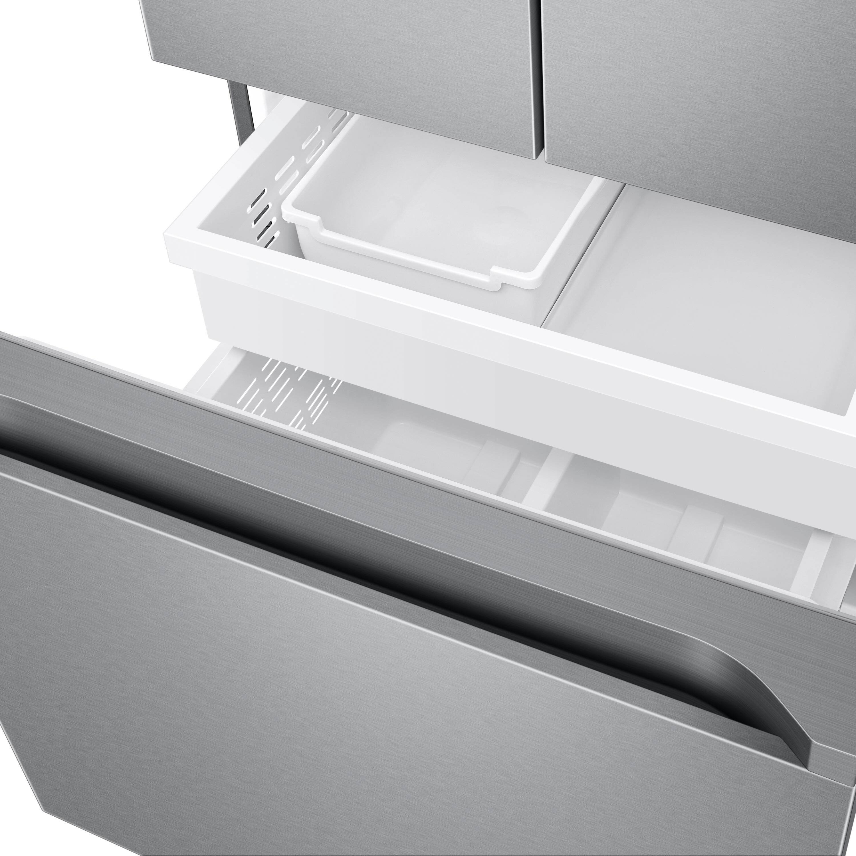 Alt View 17. Samsung - 22 cu. ft. 3-Door French Door Smart Refrigerator with External Water Dispenser - Stainless Steel.