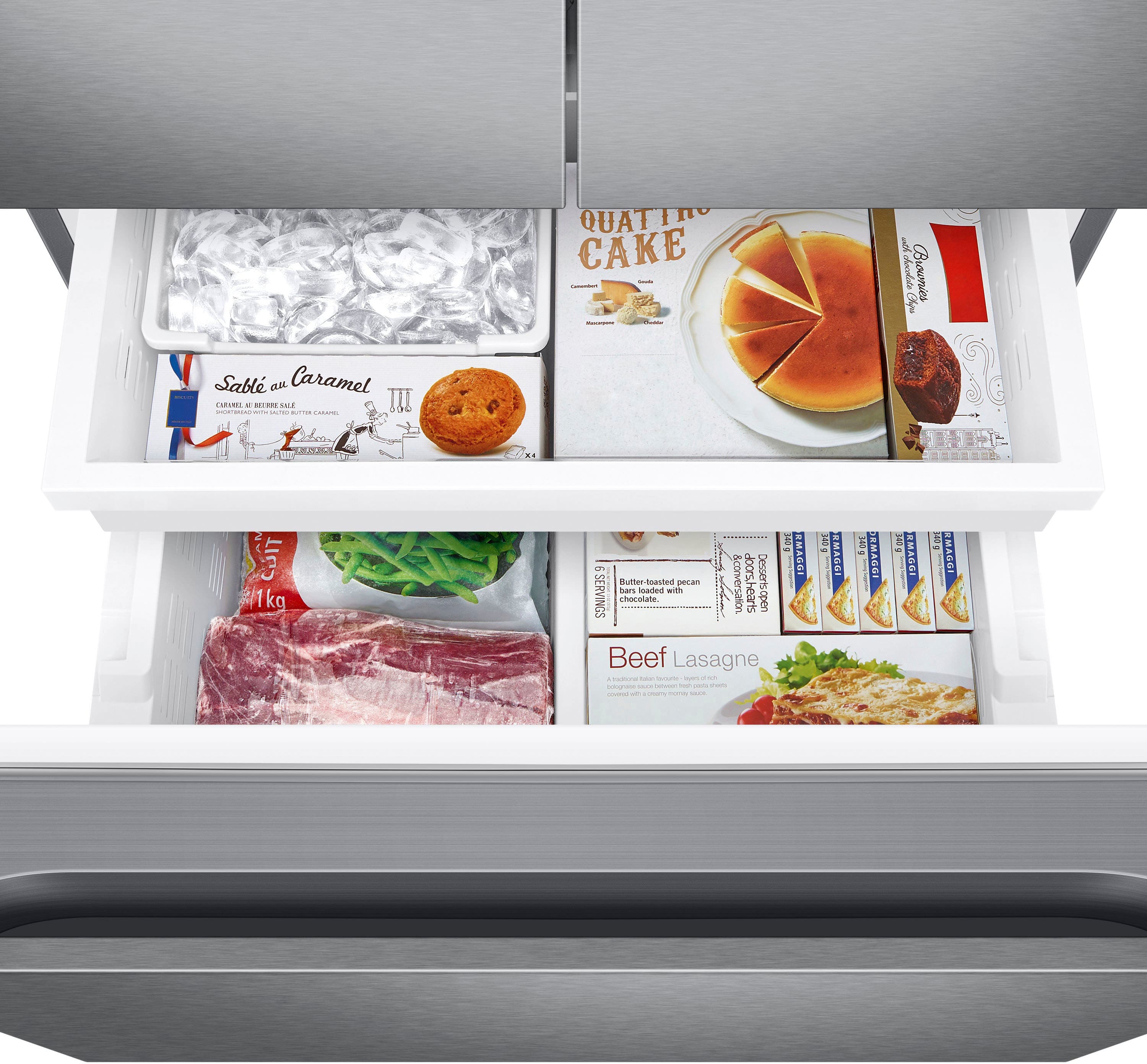 Alt View 18. Samsung - 22 cu. ft. 3-Door French Door Smart Refrigerator with External Water Dispenser - Stainless Steel.