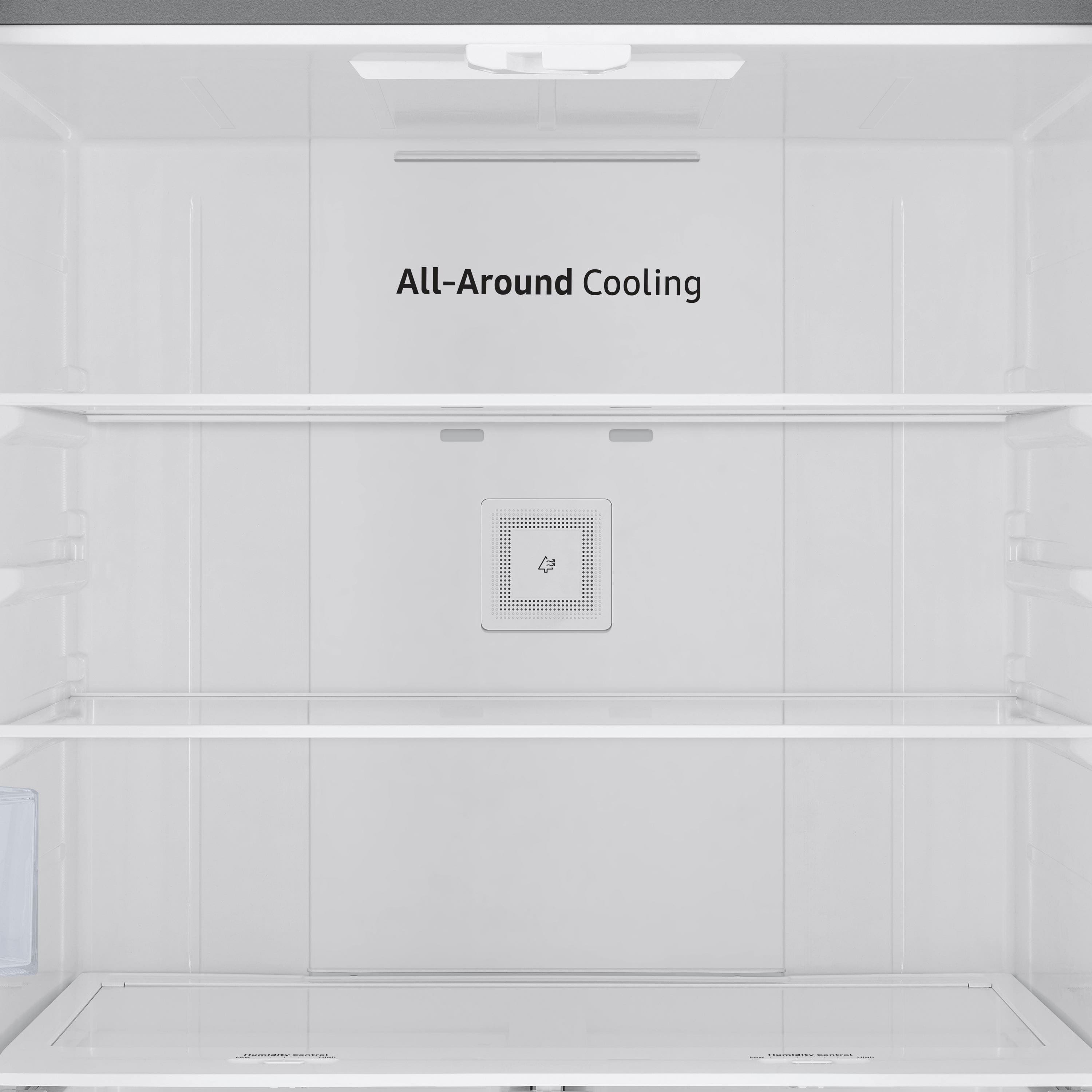 Alt View 22. Samsung - 22 cu. ft. 3-Door French Door Smart Refrigerator with External Water Dispenser - Stainless Steel.