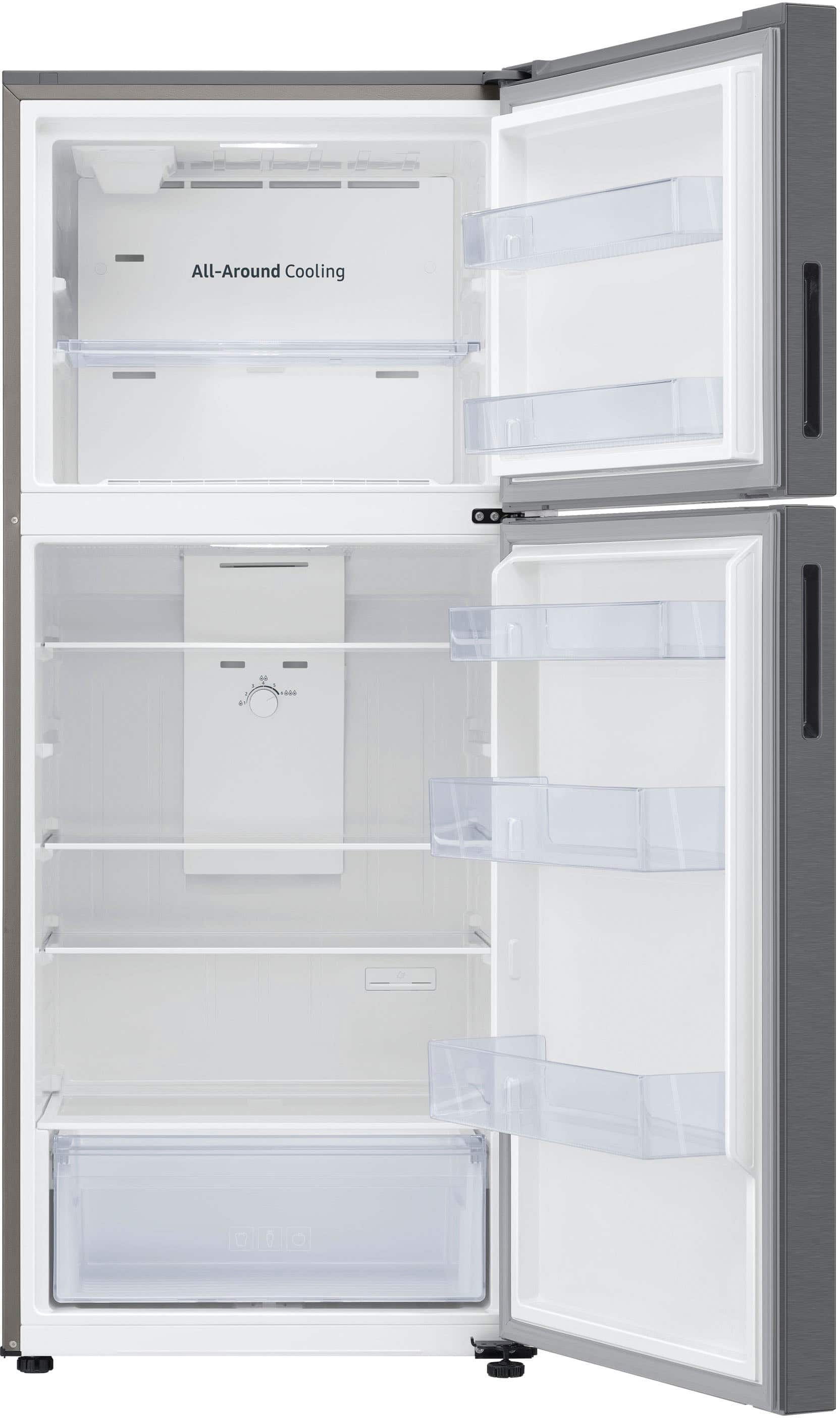 Alt View 14. Samsung - 15.6 cu. ft. Top Freezer Refrigerator with All-Around Cooling - Stainless Steel.