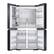 Alt View 17. Samsung - 23 cu. ft. Smart Counter Depth BESPOKE 4-Door Flex Refrigerator with Customizable Panel Colors - White.