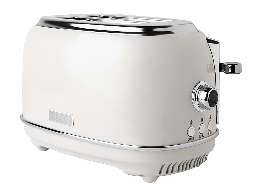 Angle View: Haden - Heritage 2-Slice Wide Slot Toaster with Removable Crumb Tray and Multiple Settings - Ivory