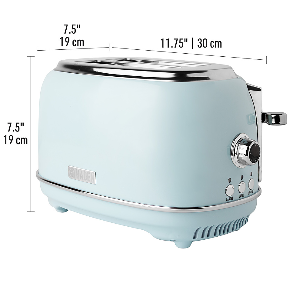 Turquoise Variable Browning Control Haden Heritage 4 Slice Toaster Wide-Slot
