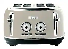 Haden - Dorset 4-Slice Wide Slot Toaster - Putty