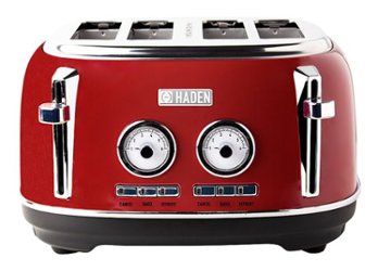 Haden - Dorset 4-Slice Toaster with Browning Control, Cancel, Reheat and Defrost Settings - Rectory Red - Angle_Zoom