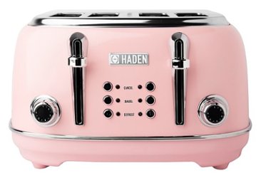 Haden - Heritage 4-Slice Toaster, Wide Slot for Bagels with Multi Settings - English Rose Pink - Angle_Zoom