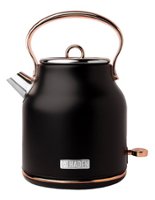 Haden - Heritage  1.7 Liter Electric Kettle Stainless Steel with Auto Shut -Off - Black/Copper - Angle_Zoom