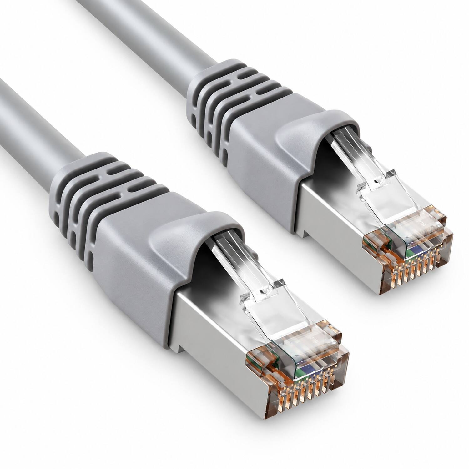 Front. Sanoxy - SANOXY Cables and Adapters; 3ft Cat5e 350 MHz Snagless Shielded Ethernet Network Patch Cable, Gray - Gray.