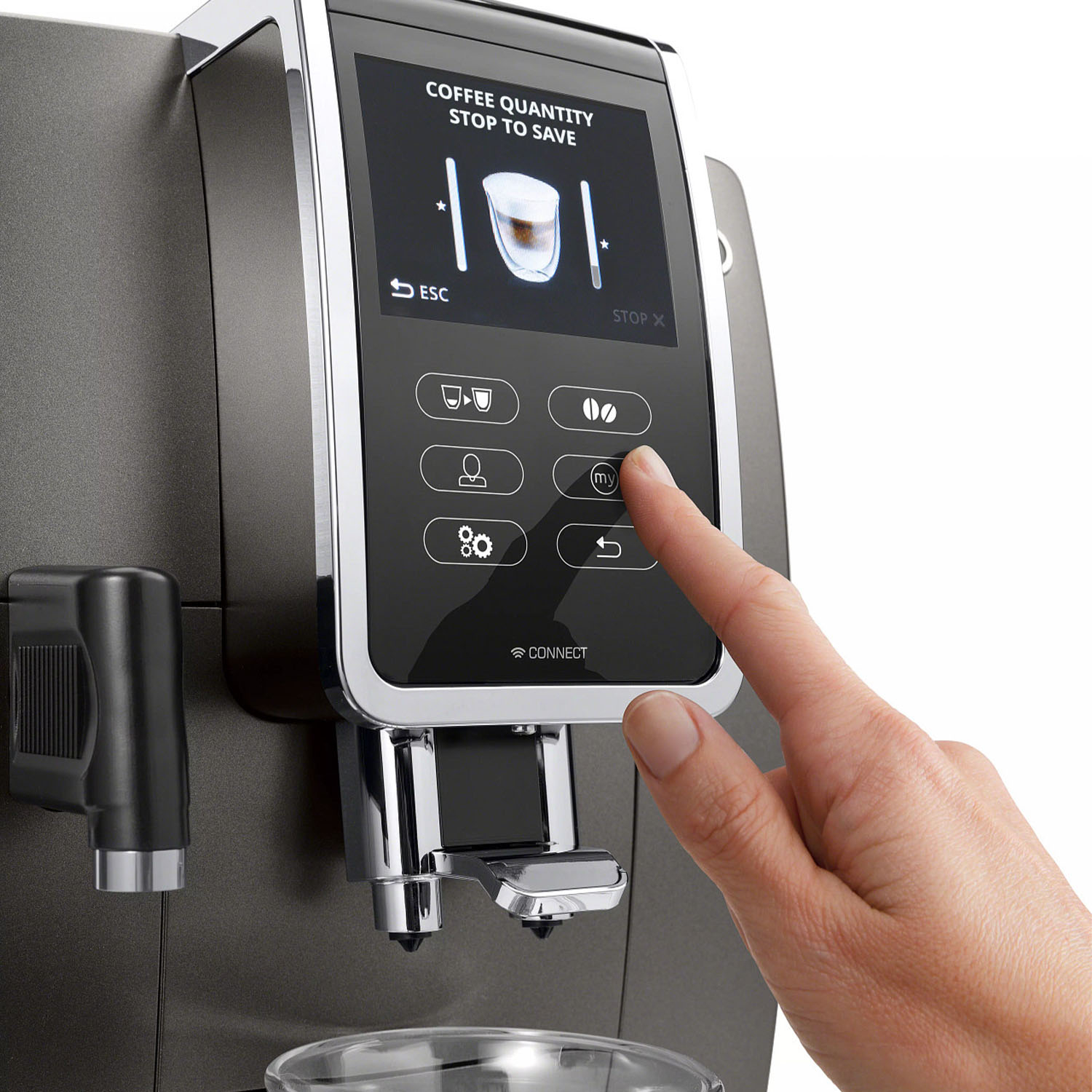 De'Longhi Dinamica Plus Fully Automatic Espresso Machine with Built-in  Grinder Titanium ECAM37095TI - Best Buy
