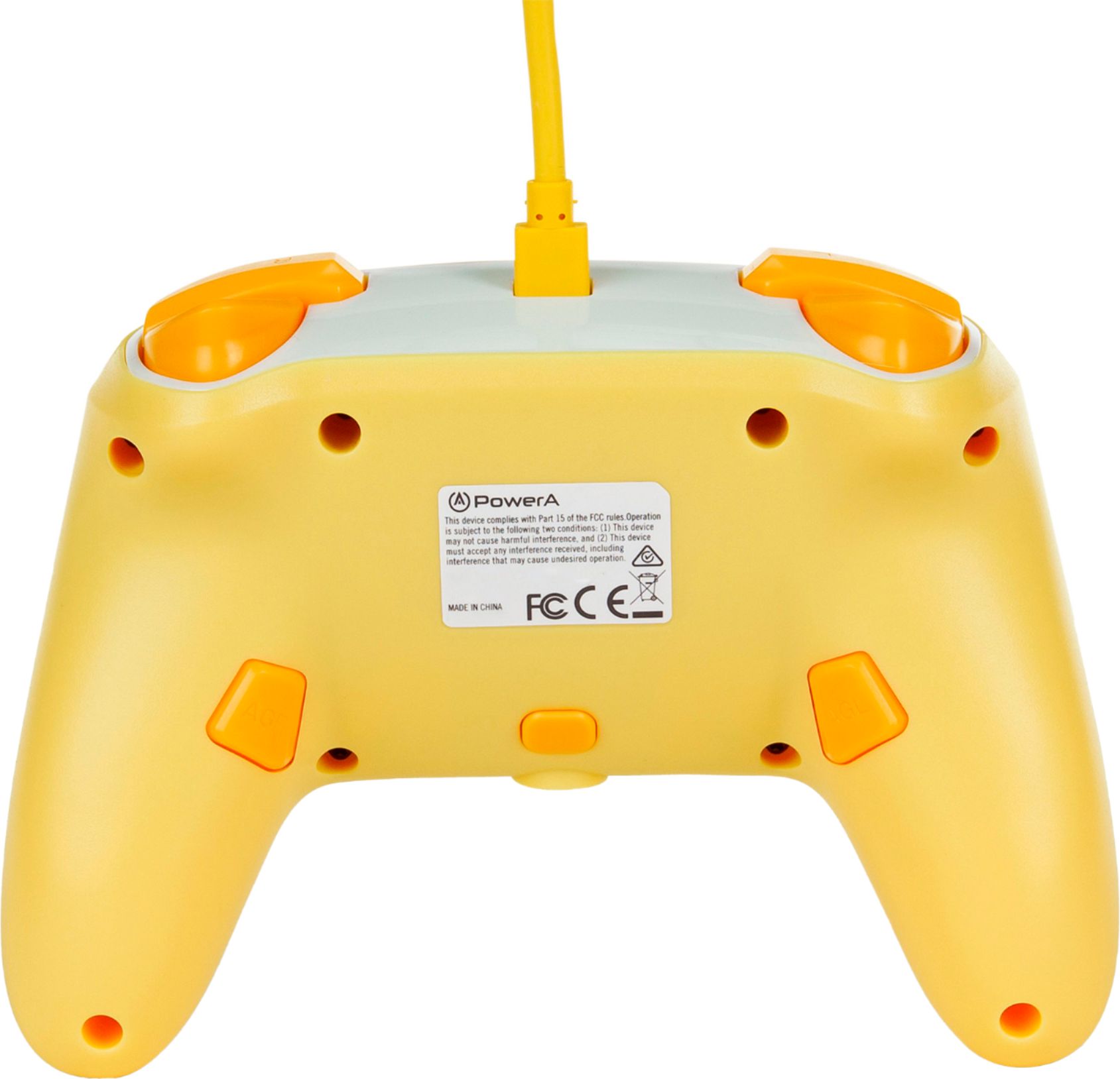 Back View: PowerA - Enhanced Wired Controller for Nintendo Switch - Isabelle