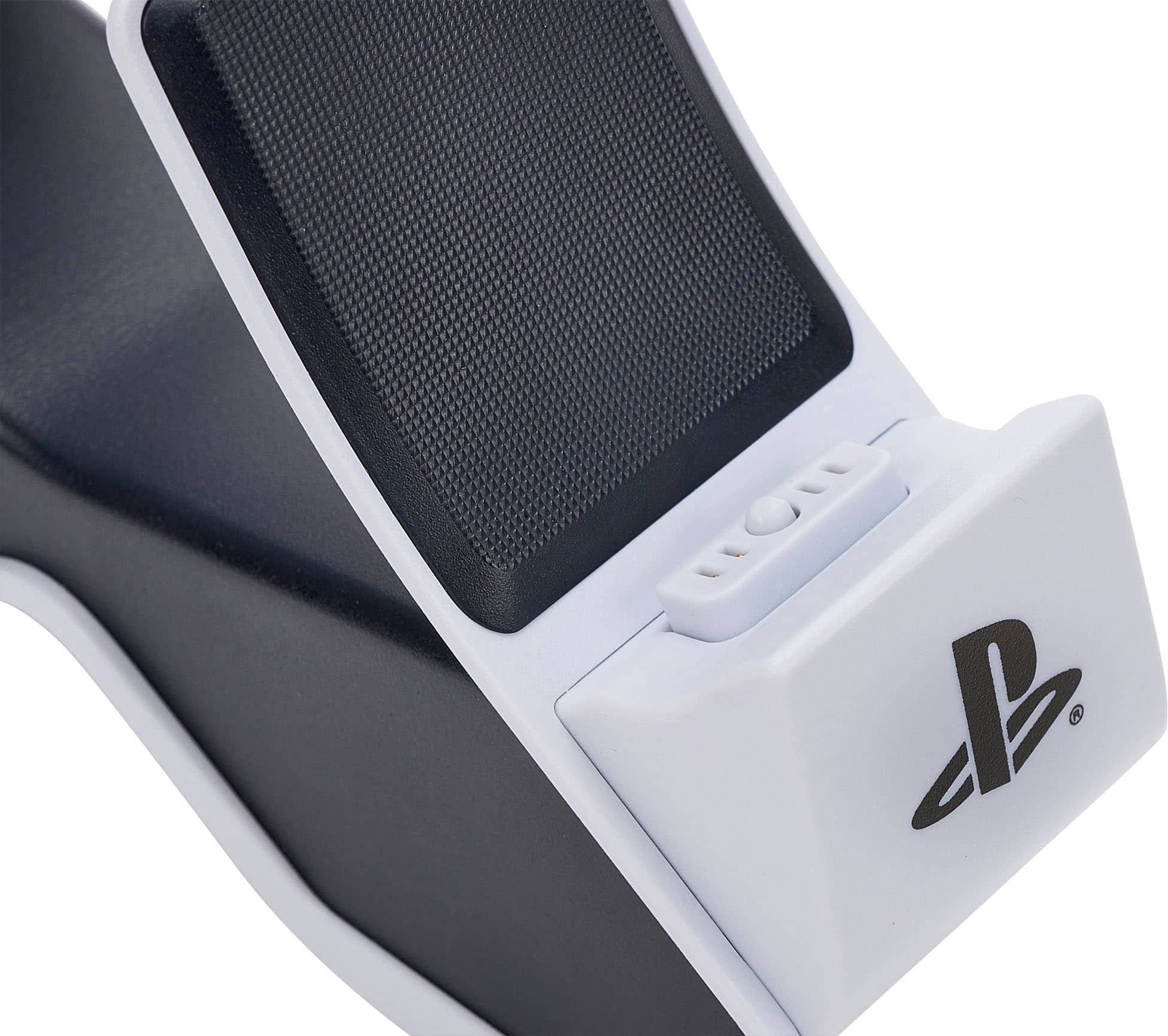 Back. PowerA - Twin Charging Station for DualSense Wireless Controllers - PS5 White.