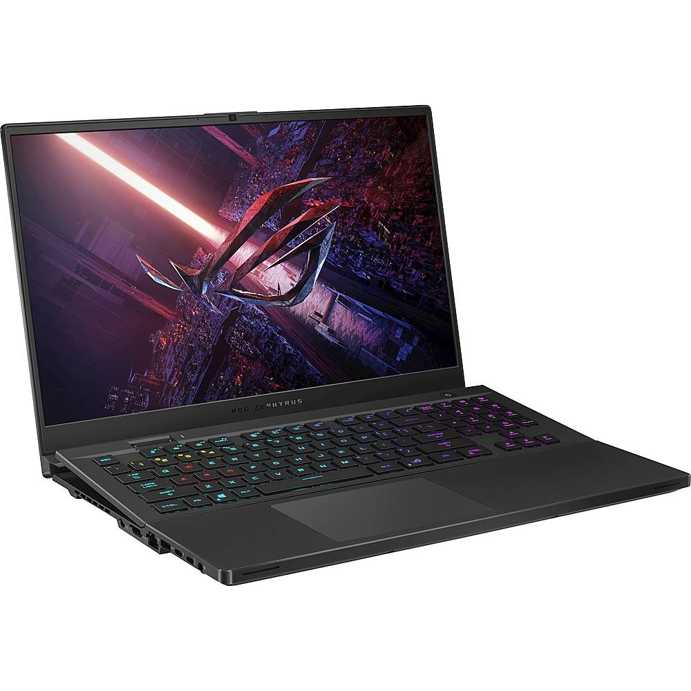 Angle View: ASUS - ROG Zephyrus S17 17.3" Laptop - Intel Core i7 - 16GB Memory - NVIDIA GeForce RTX 3060 - 1TB SSD - Off Black