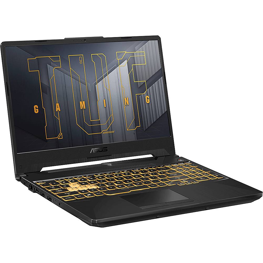 Angle View: ASUS - TUF Gaming F15 15.6" Laptop - Intel Core i7 - 16GB Memory - NVIDIA GeForce RTX 3050 Ti - 512GB SSD - Eclipse Gray