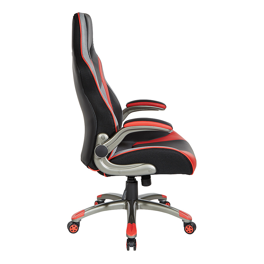 Left View: OSP Home Furnishings - Uplink Gaming Chair - Red