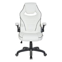 OSP Home Furnishings - Xeno Gaming Chair in Faux Leather - White - Front_Zoom