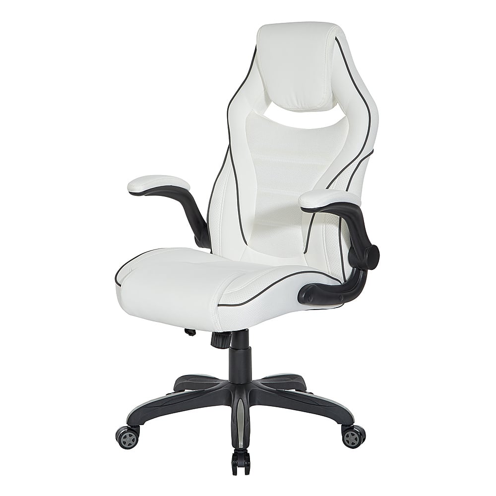 Alt View 11. OSP Home Furnishings - Xeno Gaming Chair in White Faux Leather - White.