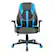 Front. OSP Home Furnishings - Output Gaming Chair in Black Faux Leather with Controllable RGB LED Light piping. - Black / Blue.