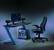 Alt View 16. OSP Home Furnishings - Output Gaming Chair in Black Faux Leather with Controllable RGB LED Light piping. - Black / Blue.