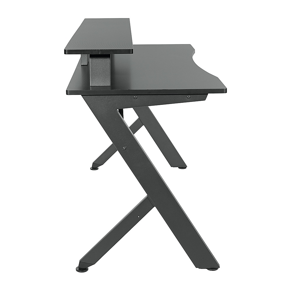 OSP Home Furnishings - Area51 Battlestation Gaming Desk with Matte Legs - Black