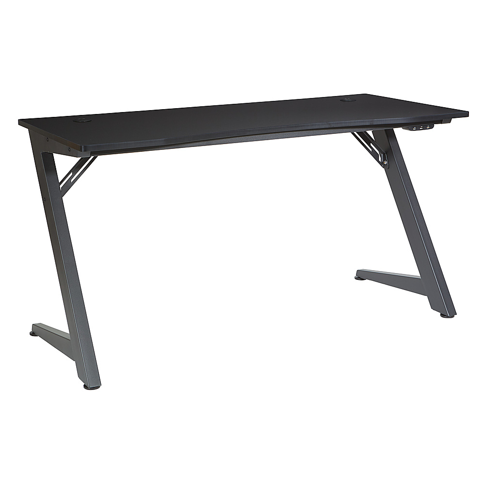 Angle View: OSP Home Furnishings - Beta Battlestation Gaming Desk with Carbon Top and Matte Black Legs - Black