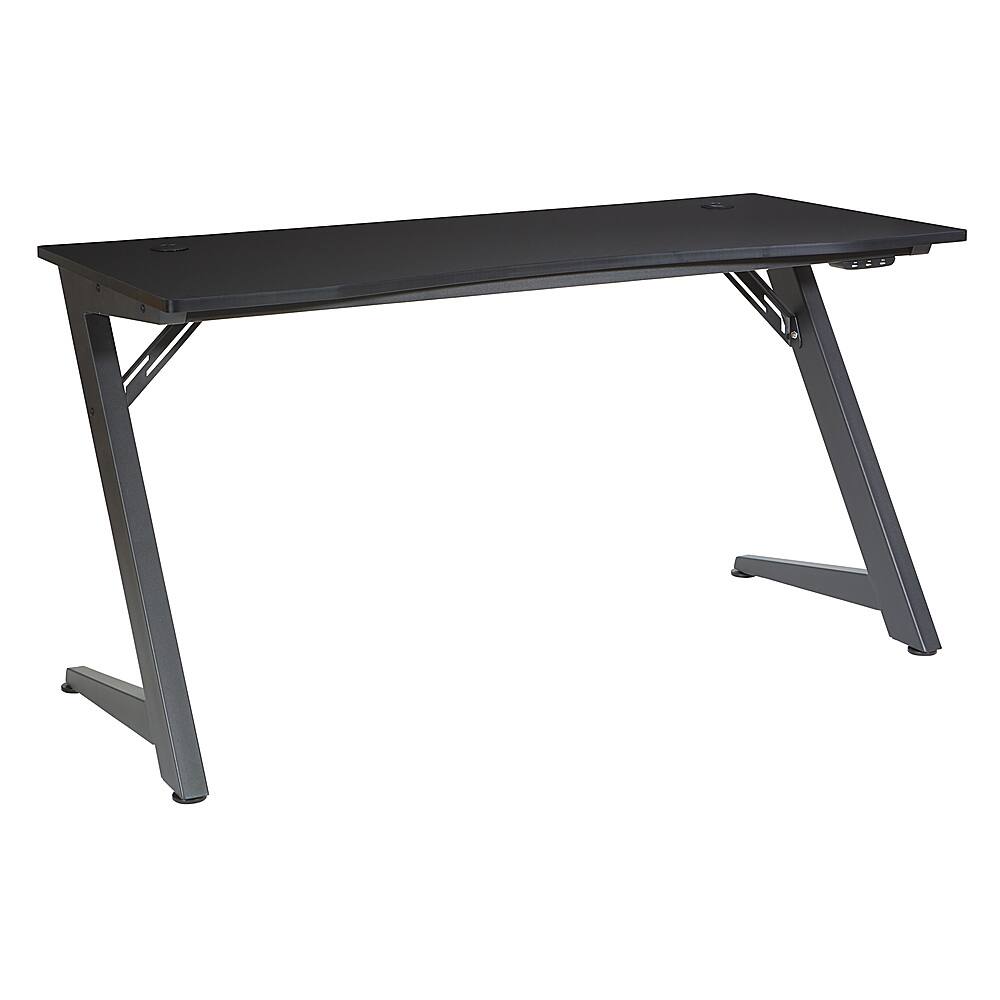 Angle. OSP Home Furnishings - Beta Battlestation Gaming Desk - Black Carbon Top/Matte Black Legs.