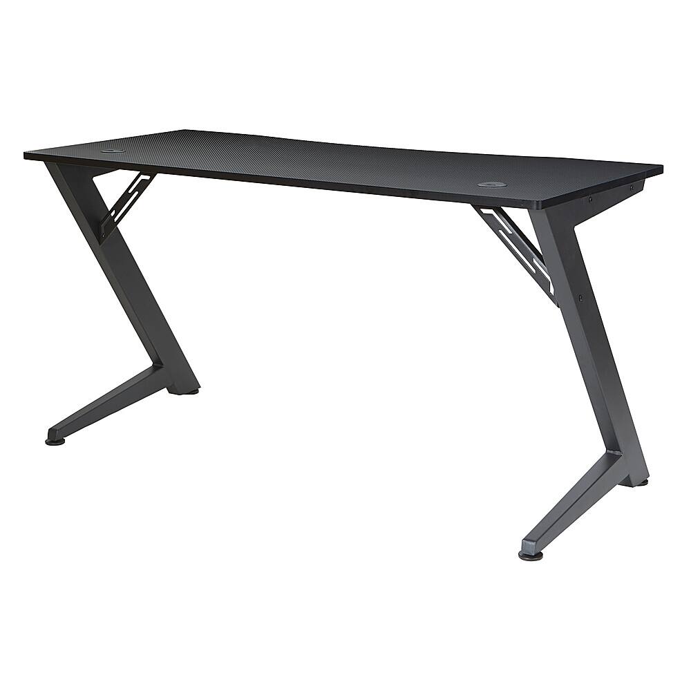 Alt View 11. OSP Home Furnishings - Beta Battlestation Gaming Desk - Black Carbon Top/Matte Black Legs.