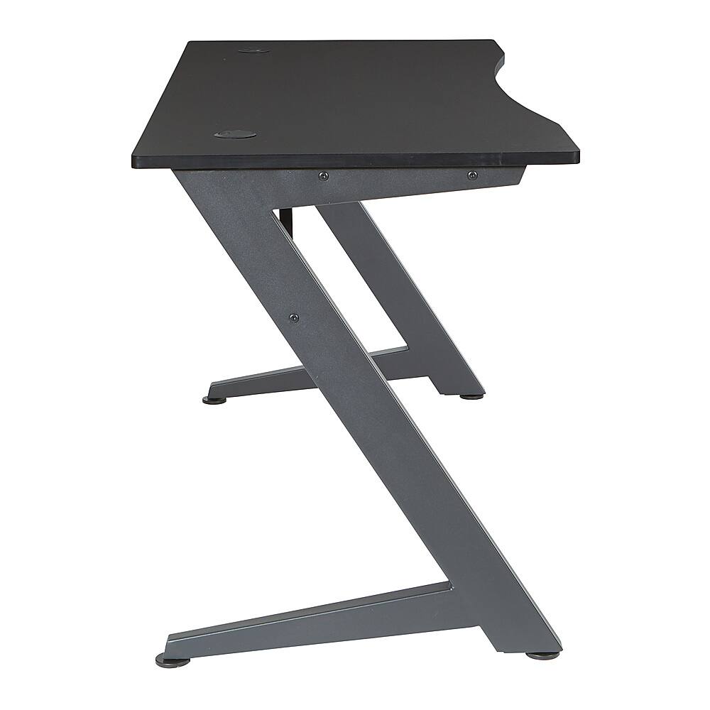 Left. OSP Home Furnishings - Beta Battlestation Gaming Desk - Black Carbon Top/Matte Black Legs.