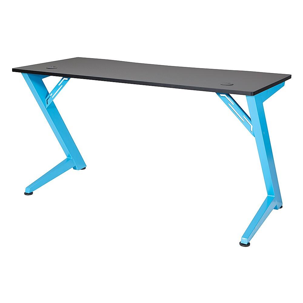 Alt View 11. OSP Home Furnishings - Beta Battlestation Gaming Desk with Black Carbon Top and Matte Blue Legs - Black and Blue.