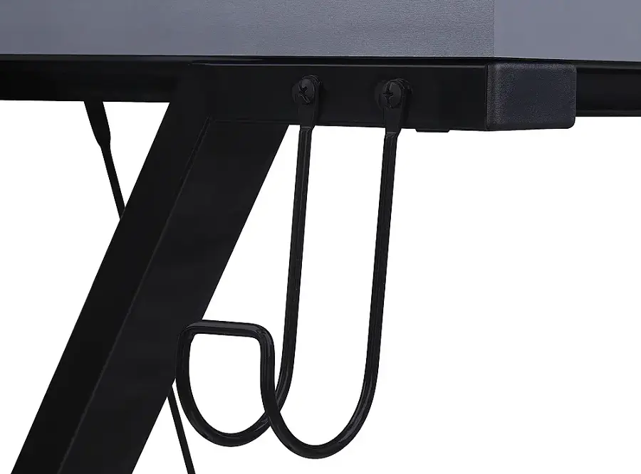 Alt View 15. OSP Home Furnishings - Checkpoint Battlestation L shaped Gaming Desk with RGB LED Lights - Black.